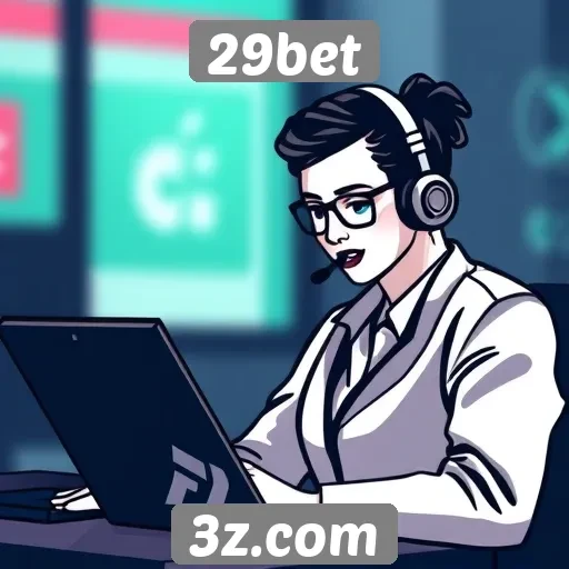 Interação com o suporte ao cliente do 29bet